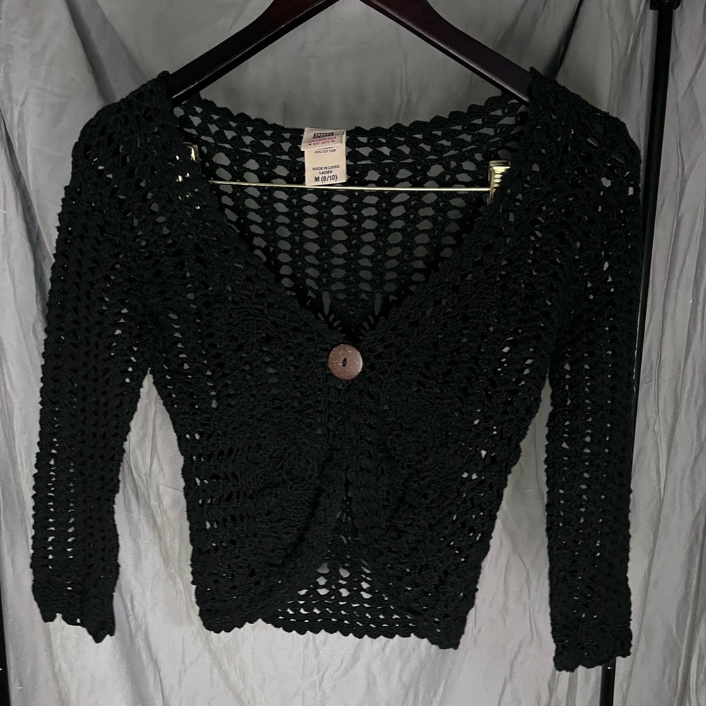 vintage 90s crotchet sweater